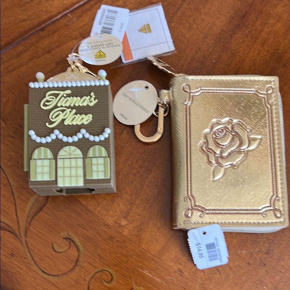 Gold Wallet with Rose Design